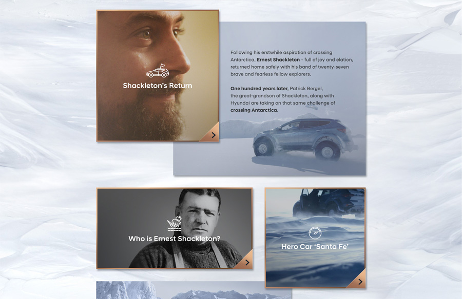 현대자동차 2017 글로벌 캠페인 Shackleton’s Return 홈페이지 캡쳐 화면2
